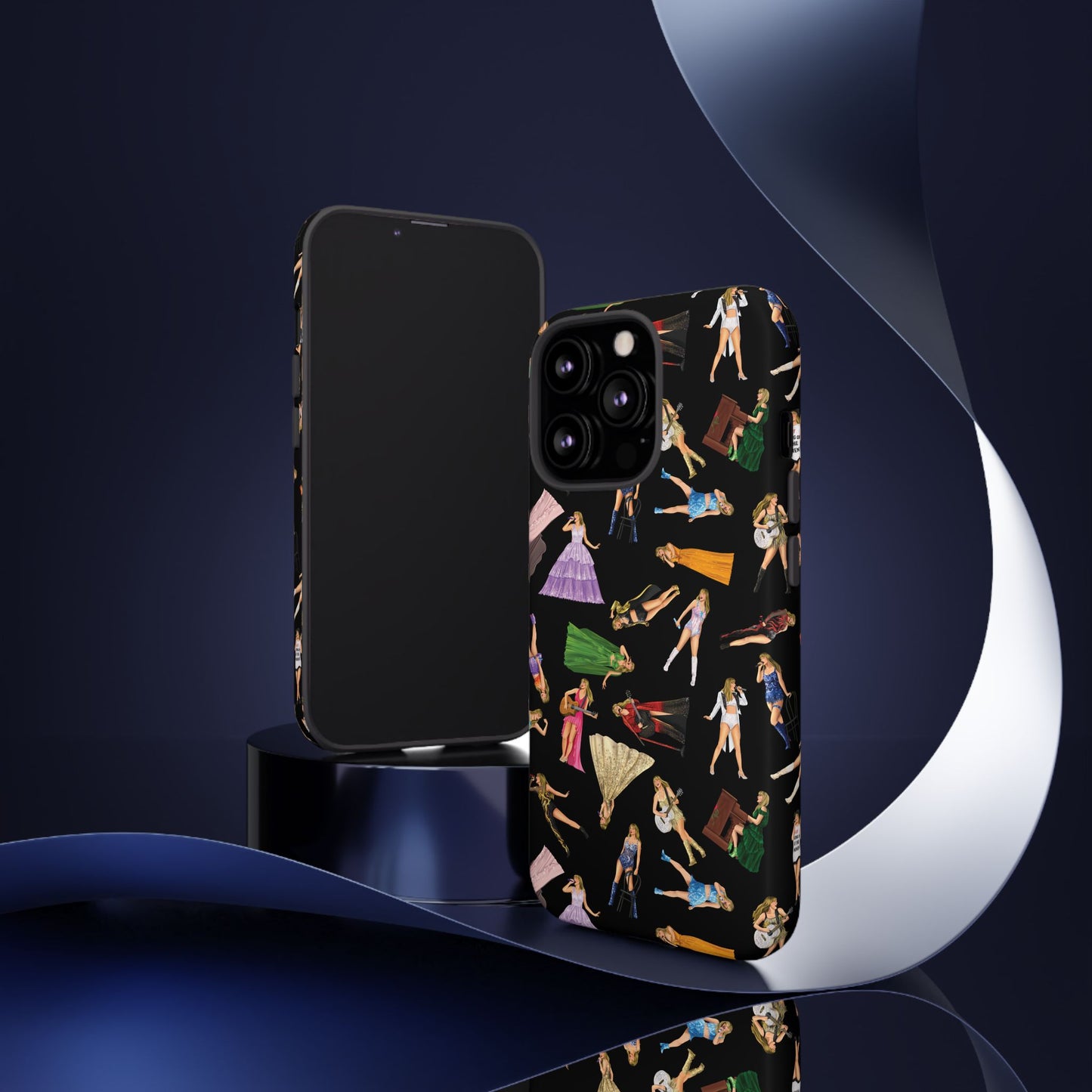 Black Eras Pattern iPhone Tough Phone Case