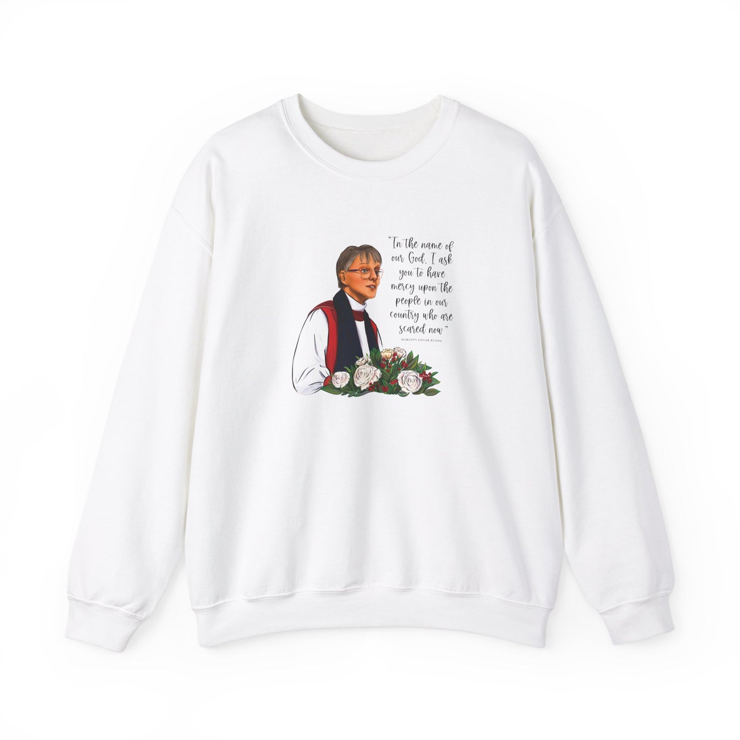 Bishop Budde Drawing UNISEX Heavy Blend™ Crewneck Sweatshirt