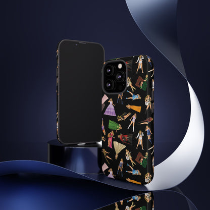Black Eras Pattern iPhone Tough Phone Case