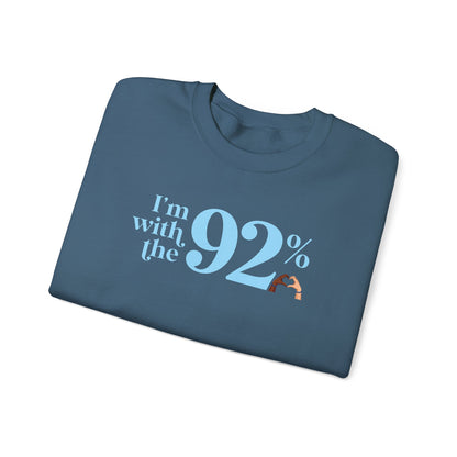 I'm With The 92% Heart Hands UNISEX Heavy Blend™ Crewneck Sweatshirt - 25% Donated to Loveland Foundation