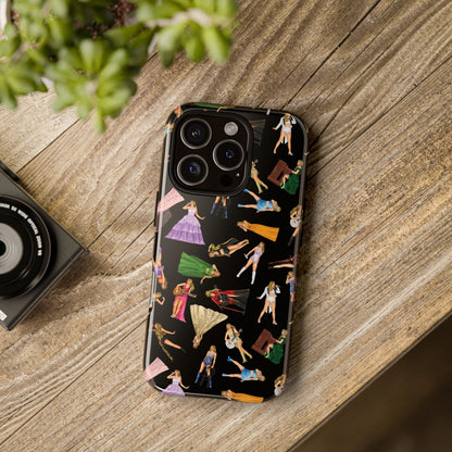 Black Eras Pattern iPhone Tough Phone Case
