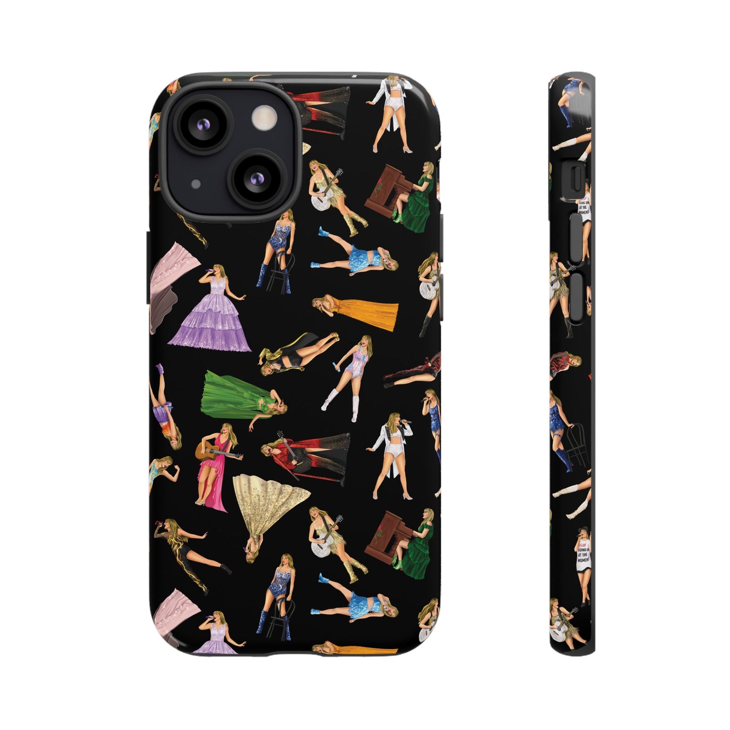 Black Eras Pattern iPhone Tough Phone Case