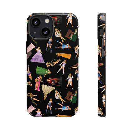 Black Eras Pattern iPhone Tough Phone Case
