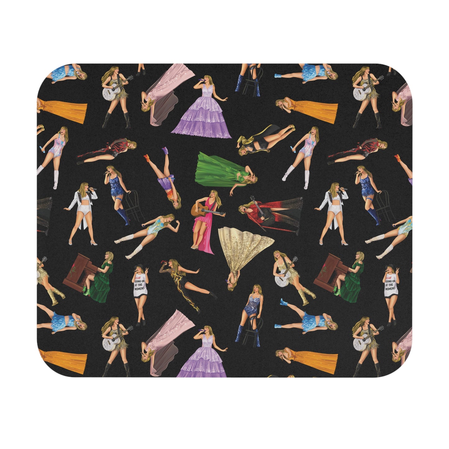 Black Eras Pattern Mouse Pad