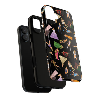 Black Eras Pattern iPhone Tough Phone Case