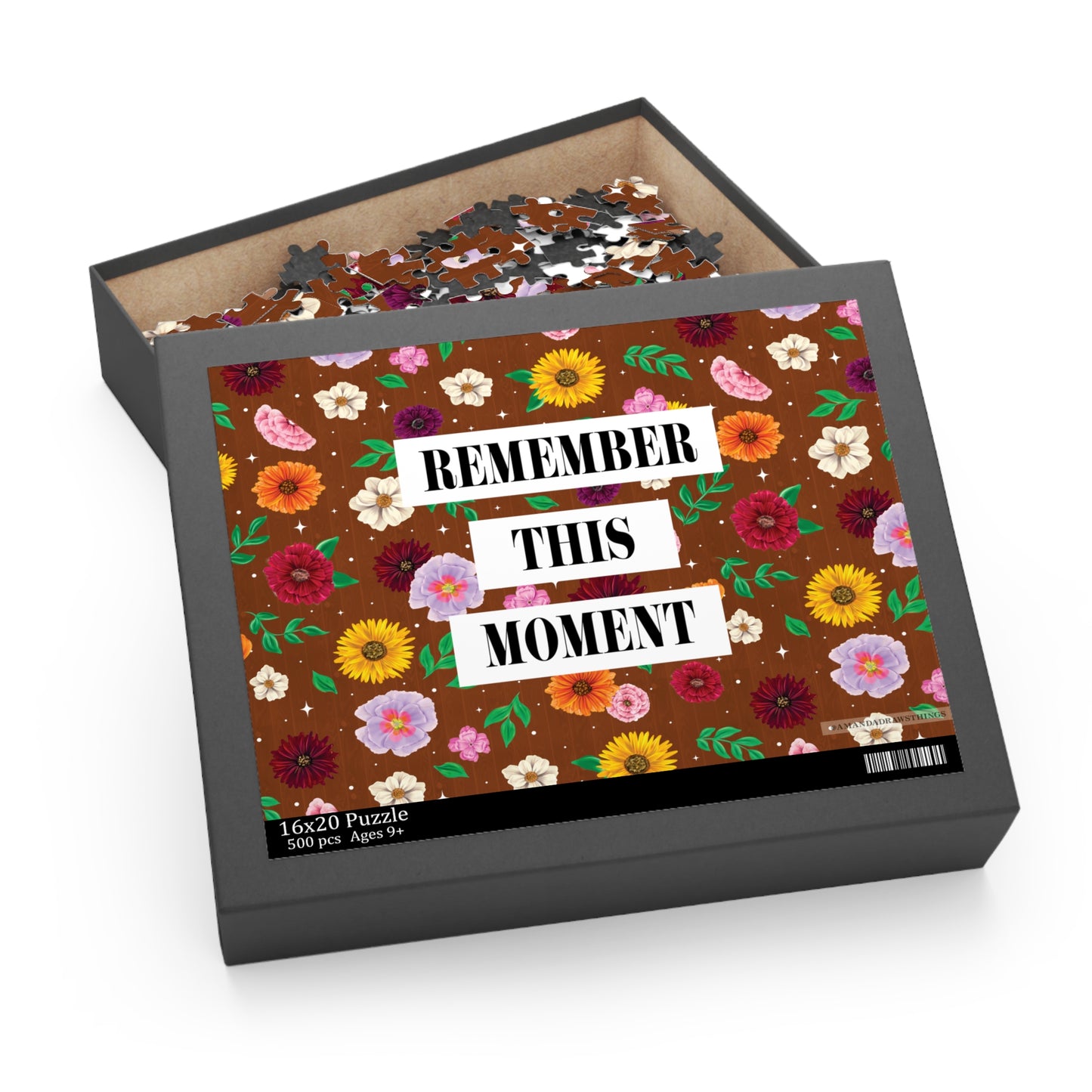 Remember This Florals Hand Drawn Artwork Puzzle