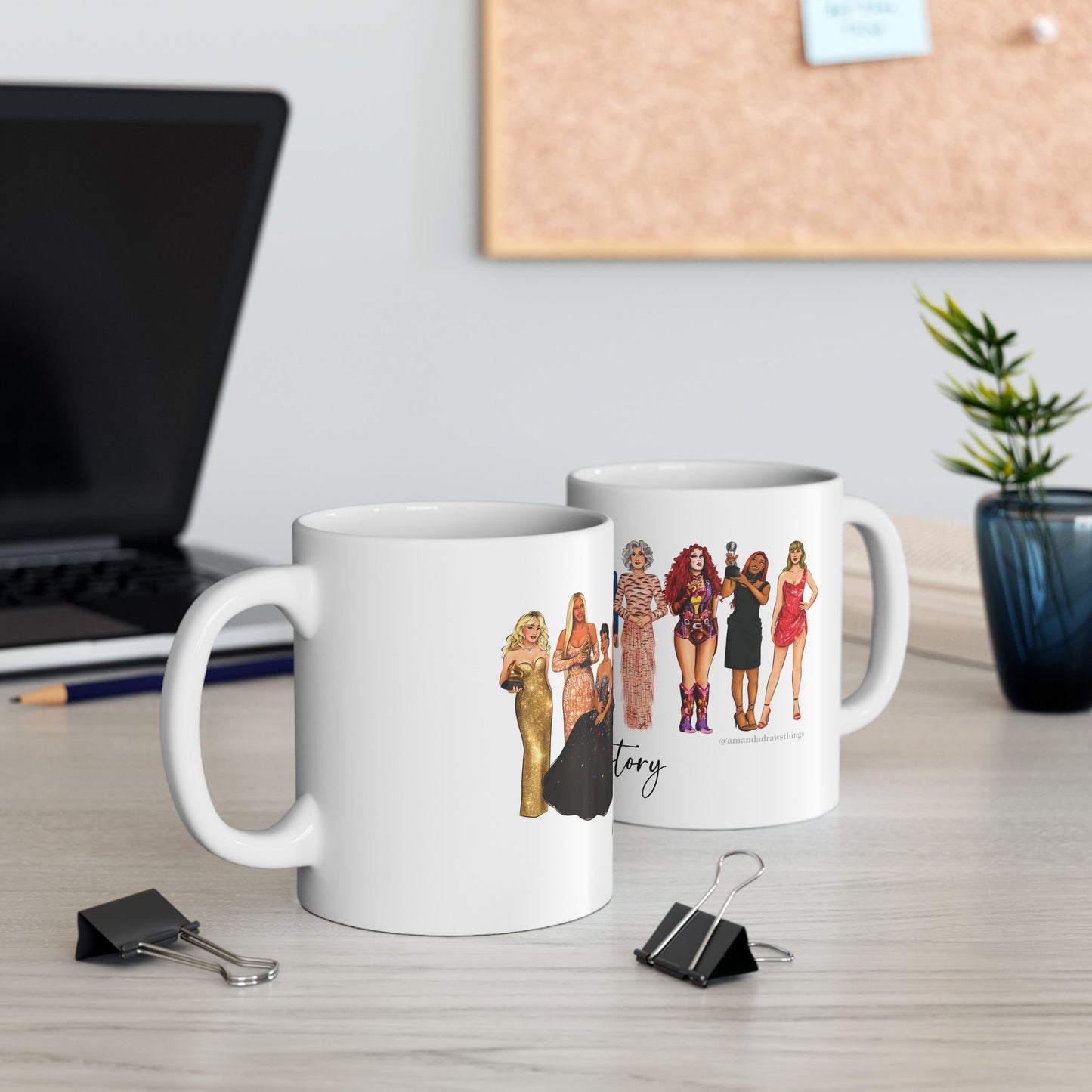 Celebrate Women Making History Drawing Ceramic 11oz 15oz Mug