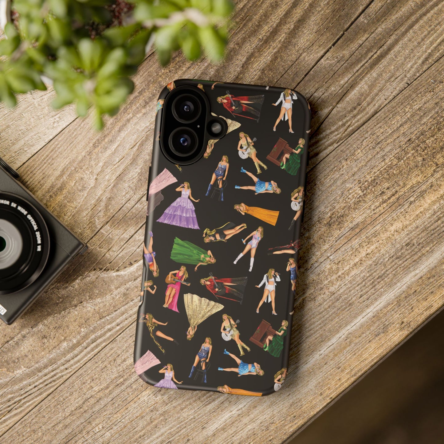 Black Eras Pattern iPhone Tough Phone Case