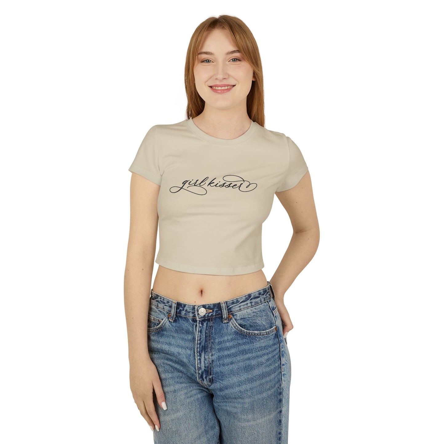 "Girl Kisser" Script Fitted Women's Baby Tee