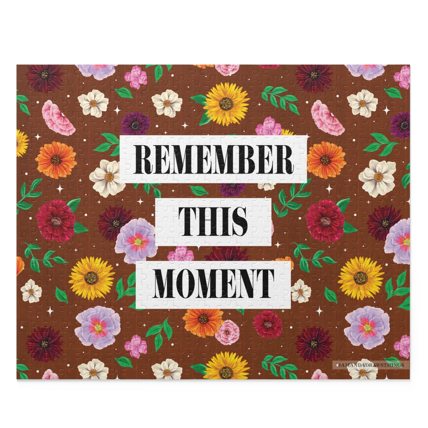 Remember This Florals Hand Drawn Artwork Puzzle