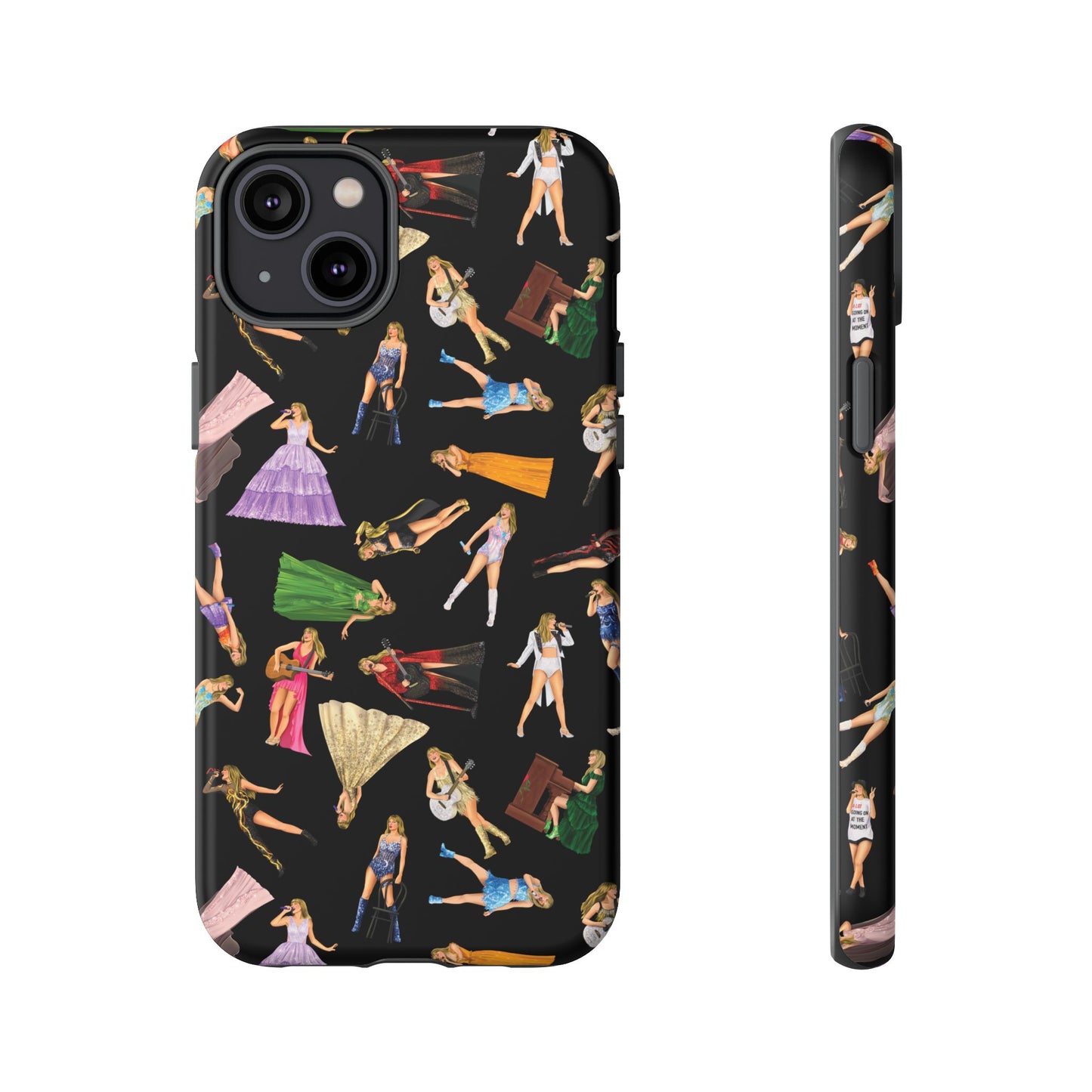 Black Eras Pattern iPhone Tough Phone Case