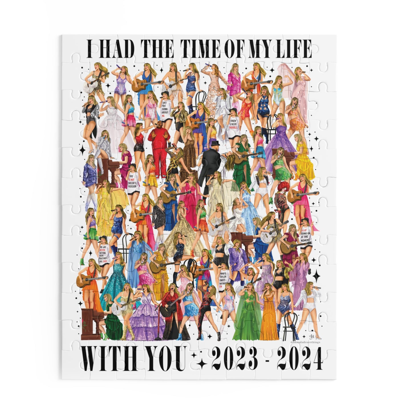 I Had The Time Of My Life 2023-2024 Tour Outfit Collection Hand Drawn Artwork Puzzle