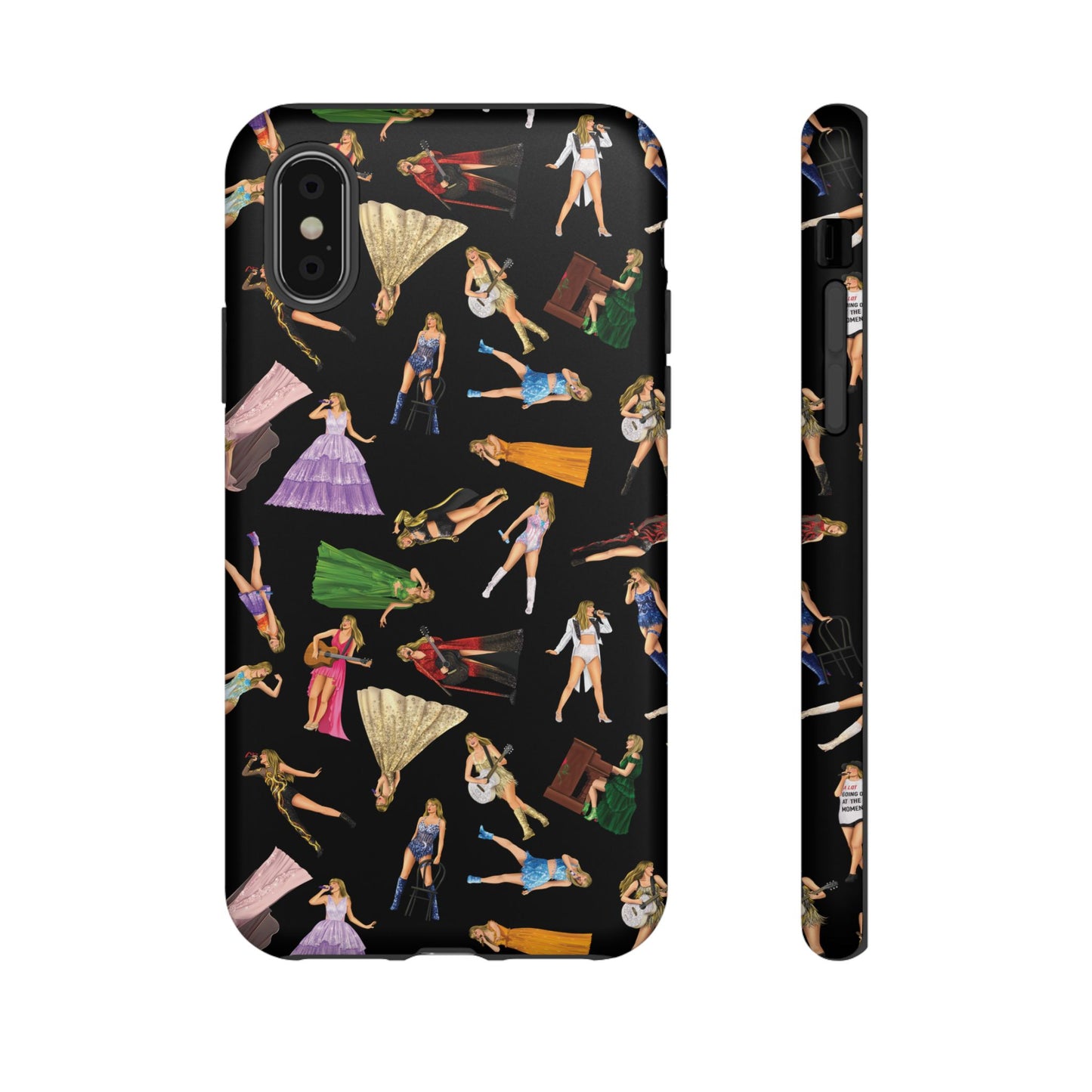 Black Eras Pattern iPhone Tough Phone Case