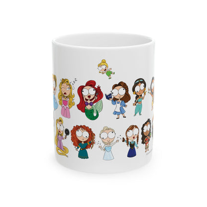 Derpy Princess Lineup Ceramic Mug, (11oz, 15oz)