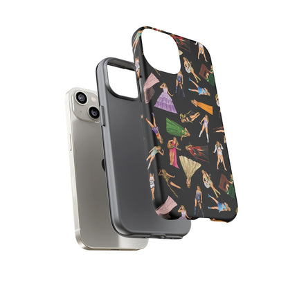 Black Eras Pattern iPhone Tough Phone Case