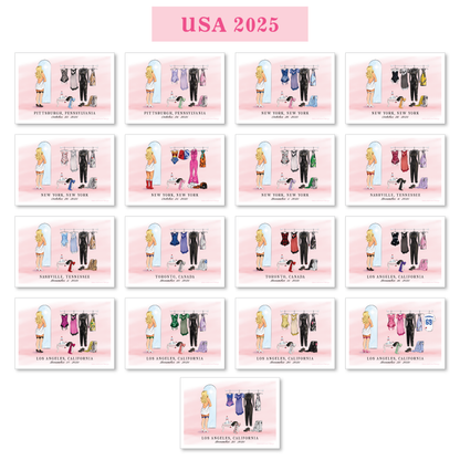 Digital Download Pop Star 2024-2025 CUSTOM Concert Outfit Lineup Art Print