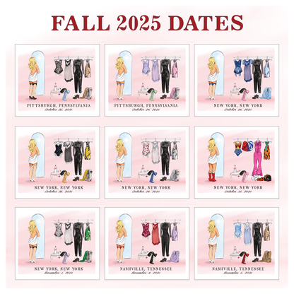 2025 Dates Dressing Room Lineup Standard Art Print