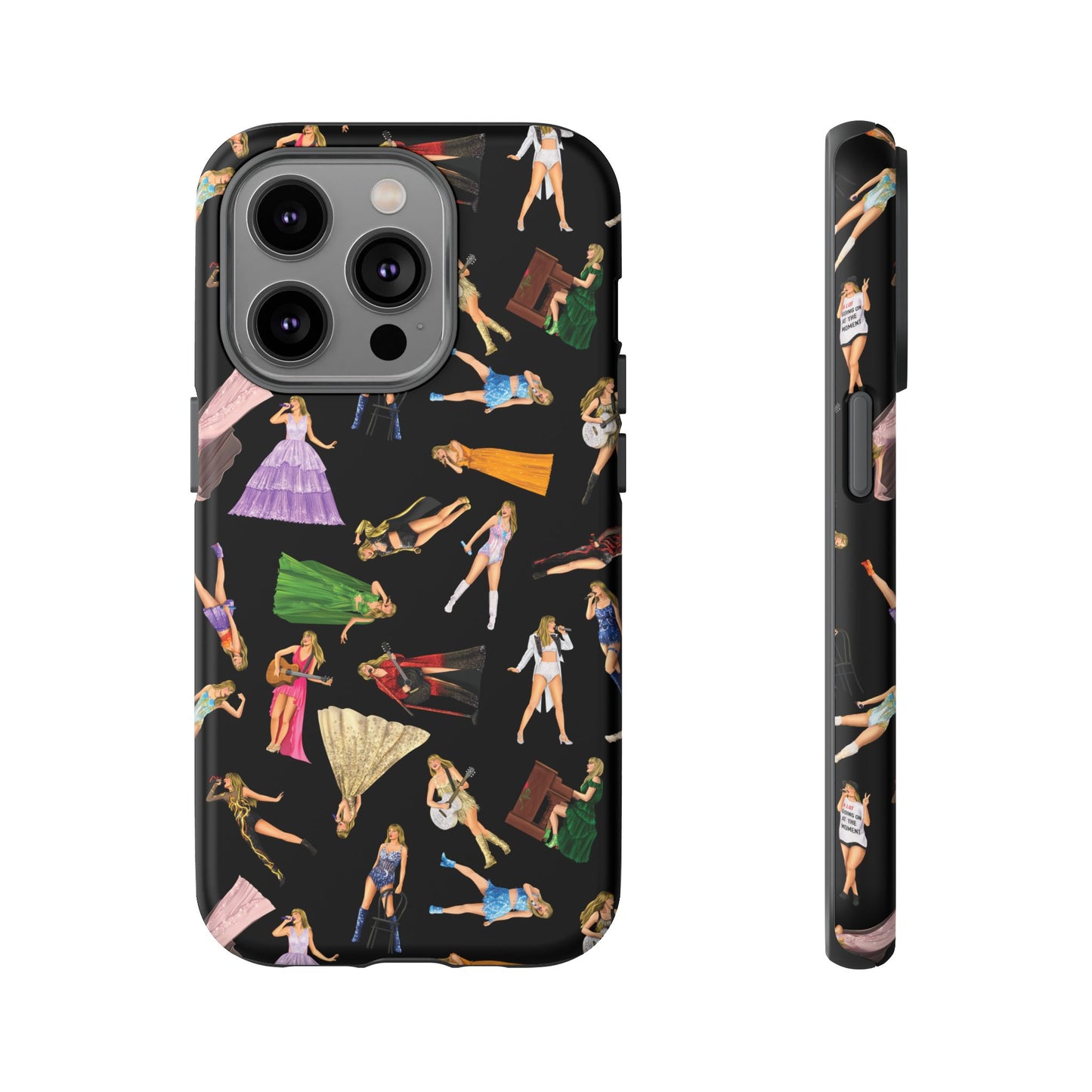 Black Eras Pattern iPhone Tough Phone Case