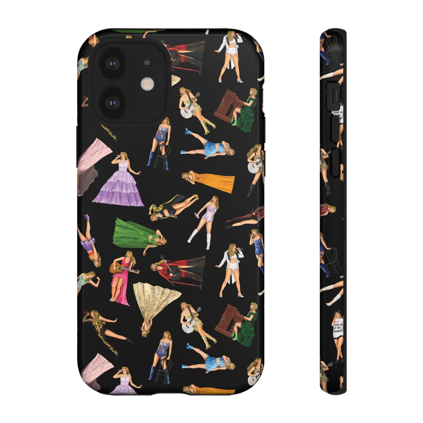 Black Eras Pattern iPhone Tough Phone Case