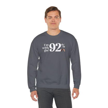 I'm With The 92% Heart Hands UNISEX Heavy Blend™ Crewneck Sweatshirt - 25% Donated to Loveland Foundation