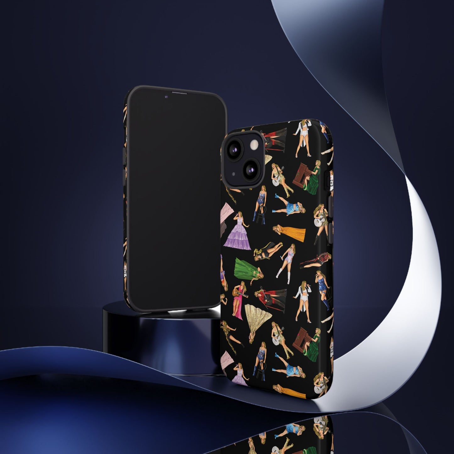 Black Eras Pattern iPhone Tough Phone Case