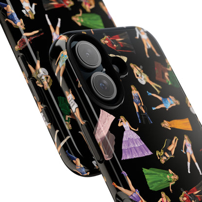 Black Eras Pattern iPhone Tough Phone Case