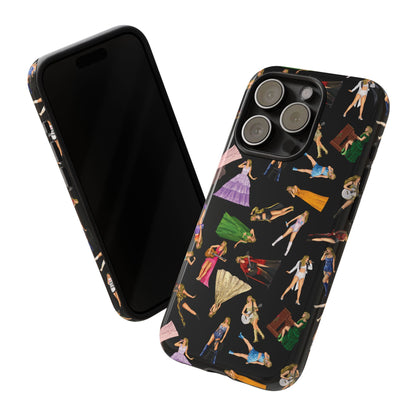 Black Eras Pattern iPhone Tough Phone Case