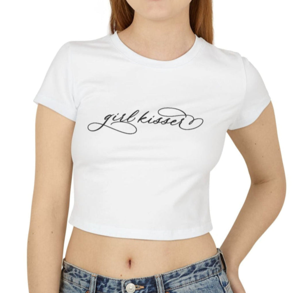 "Girl Kisser" Script Fitted Women's Baby Tee