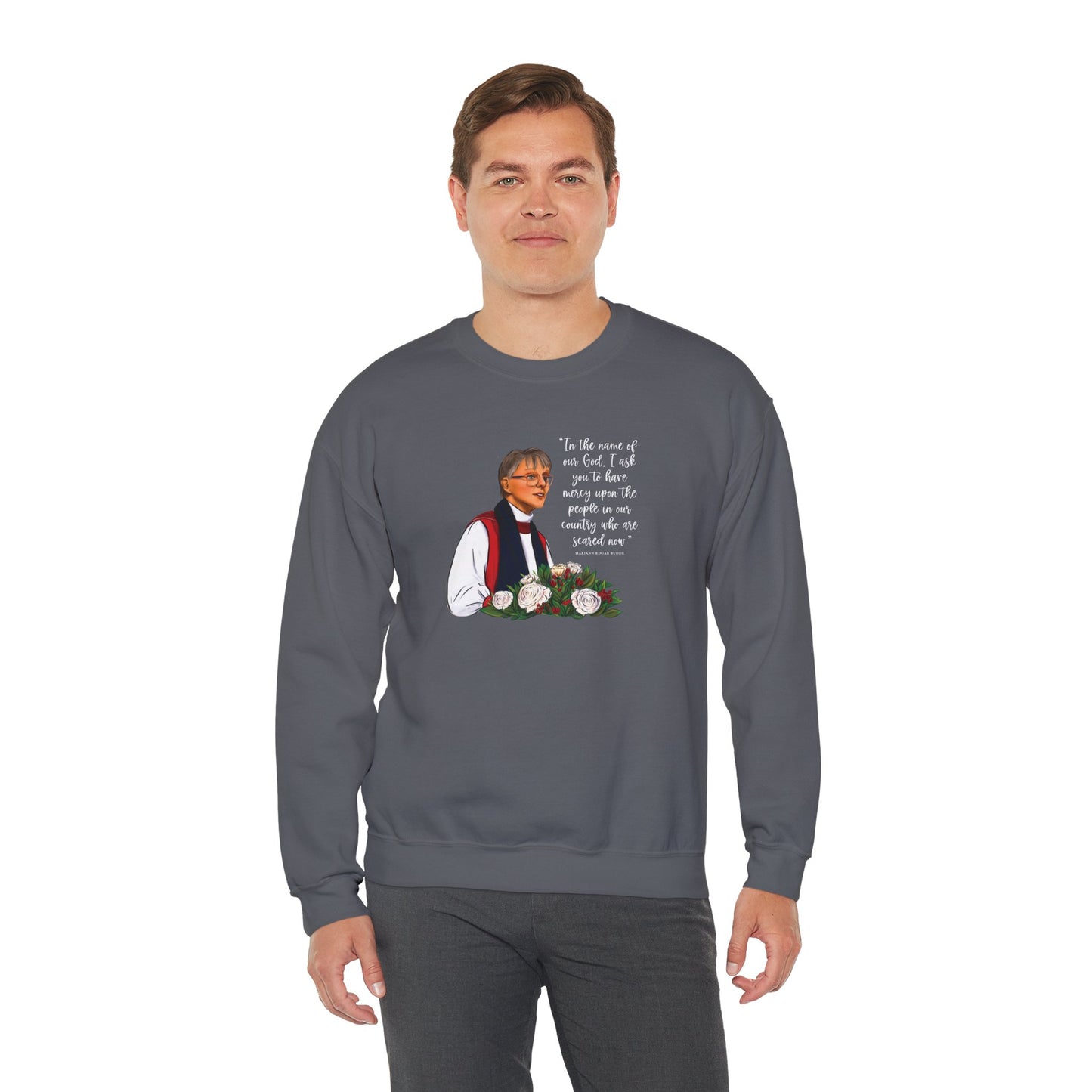 Bishop Budde Drawing UNISEX Heavy Blend™ Crewneck Sweatshirt