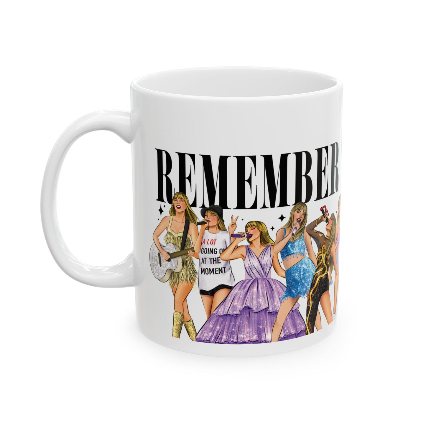 Remember This Moment Lineup Drawings WHITE Ceramic Mug