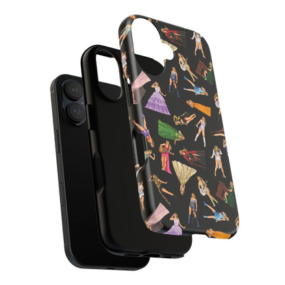Black Eras Pattern iPhone Tough Phone Case