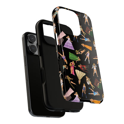 Black Eras Pattern iPhone Tough Phone Case
