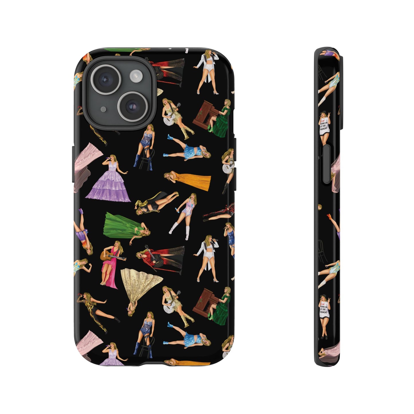 Black Eras Pattern iPhone Tough Phone Case