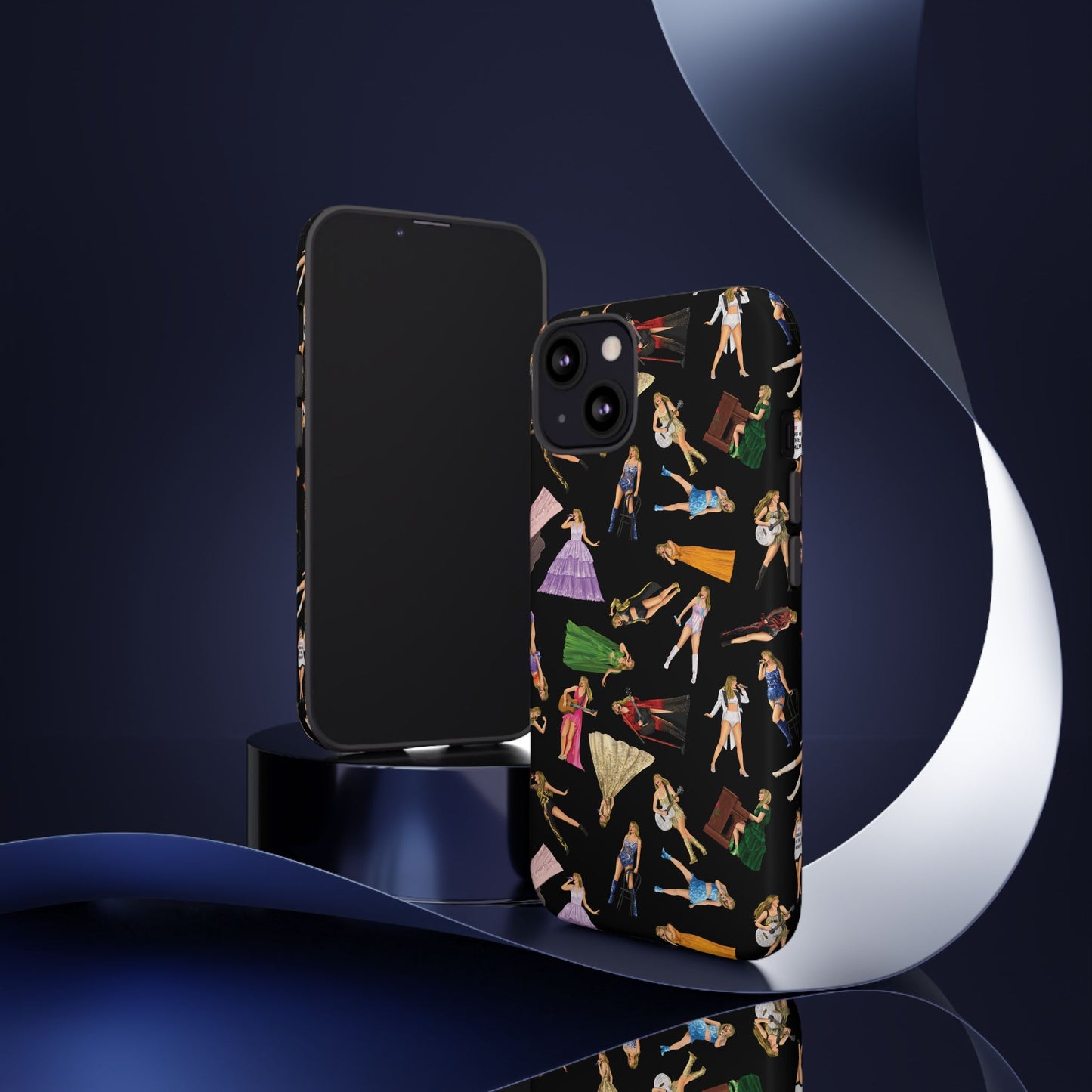 Black Eras Pattern iPhone Tough Phone Case
