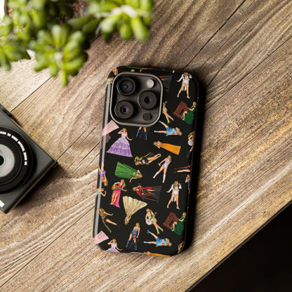 Black Eras Pattern iPhone Tough Phone Case