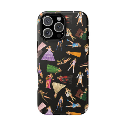 Black Eras Pattern iPhone Tough Phone Case
