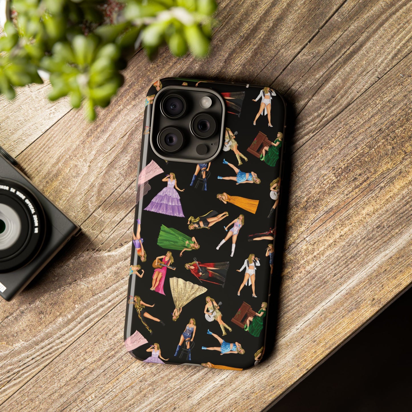 Black Eras Pattern iPhone Tough Phone Case