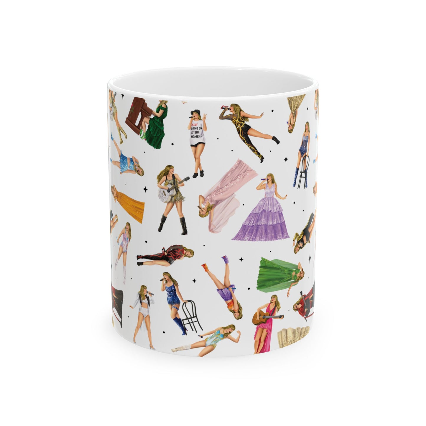 Tour Outfits Drawings Pattern Tour Outfit Drawings Ceramic 11oz 15oz Mug