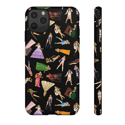Black Eras Pattern iPhone Tough Phone Case