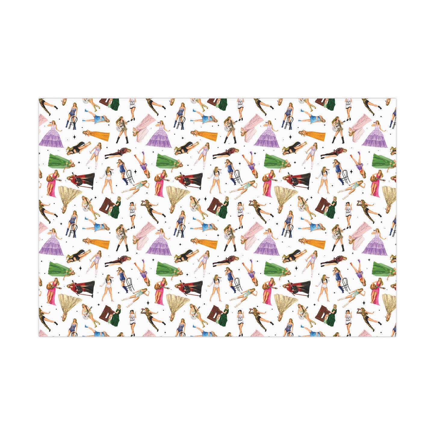 Tour Outfits Drawings Pattern Short Sweet Outfit Drawings Gift Wrap Papers