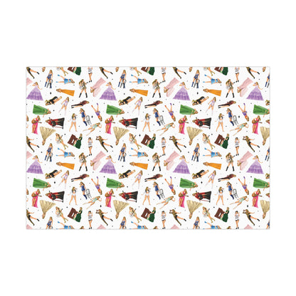 Tour Outfits Drawings Pattern Short Sweet Outfit Drawings Gift Wrap Papers