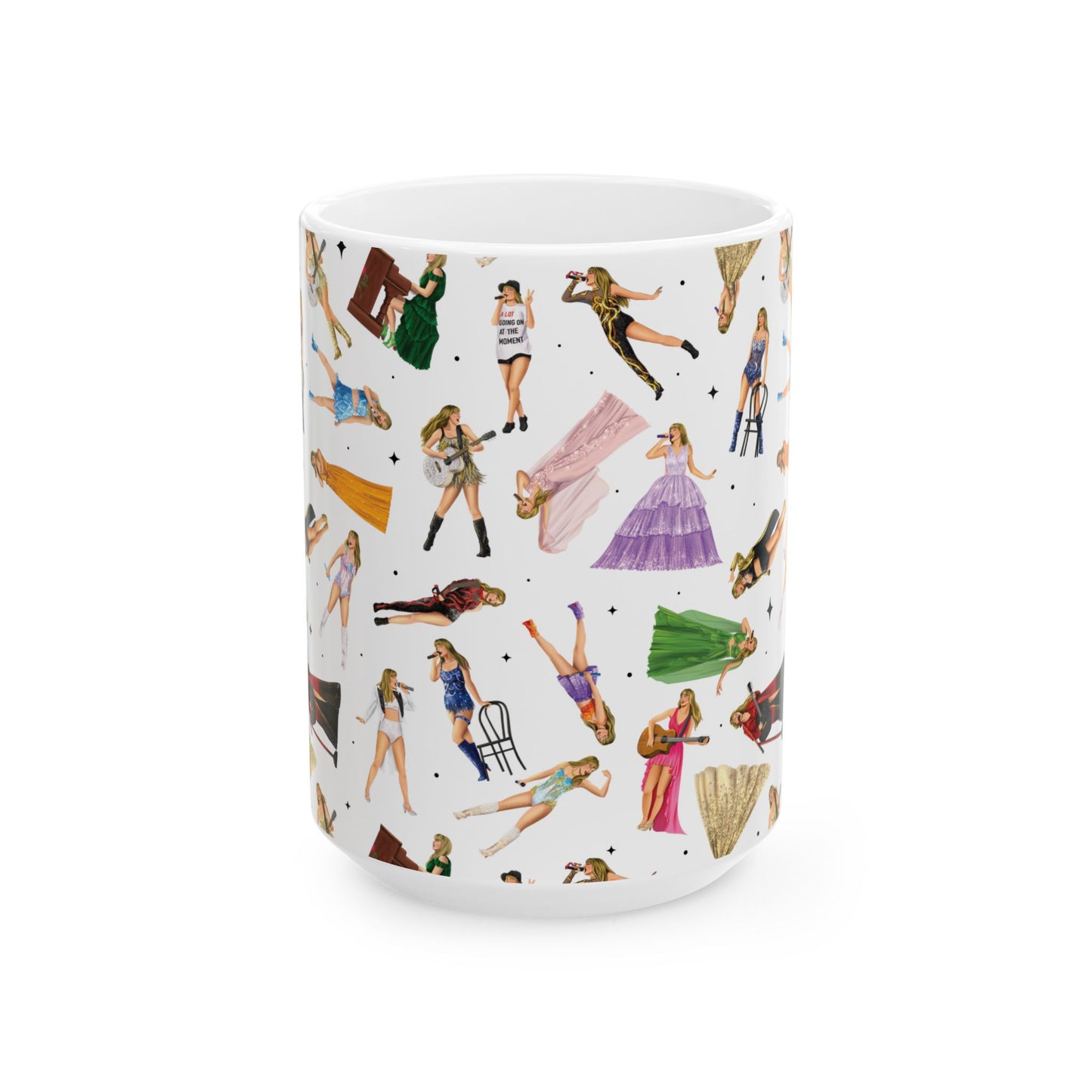 Tour Outfits Drawings Pattern Tour Outfit Drawings Ceramic 11oz 15oz Mug