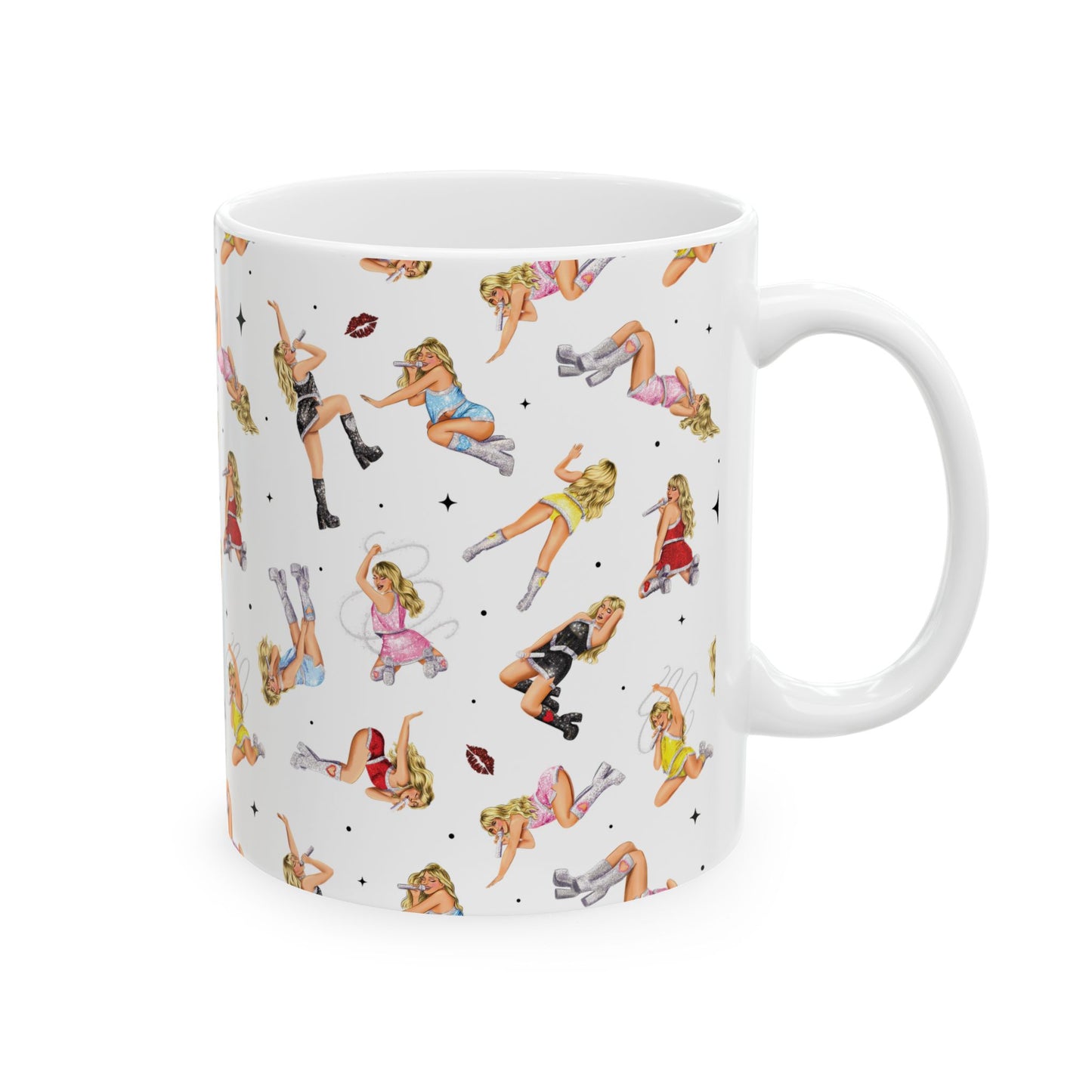 Freaky Positions Drawings Pattern Short Sweet Tour Outfit Drawings Ceramic 11oz 15oz Mug