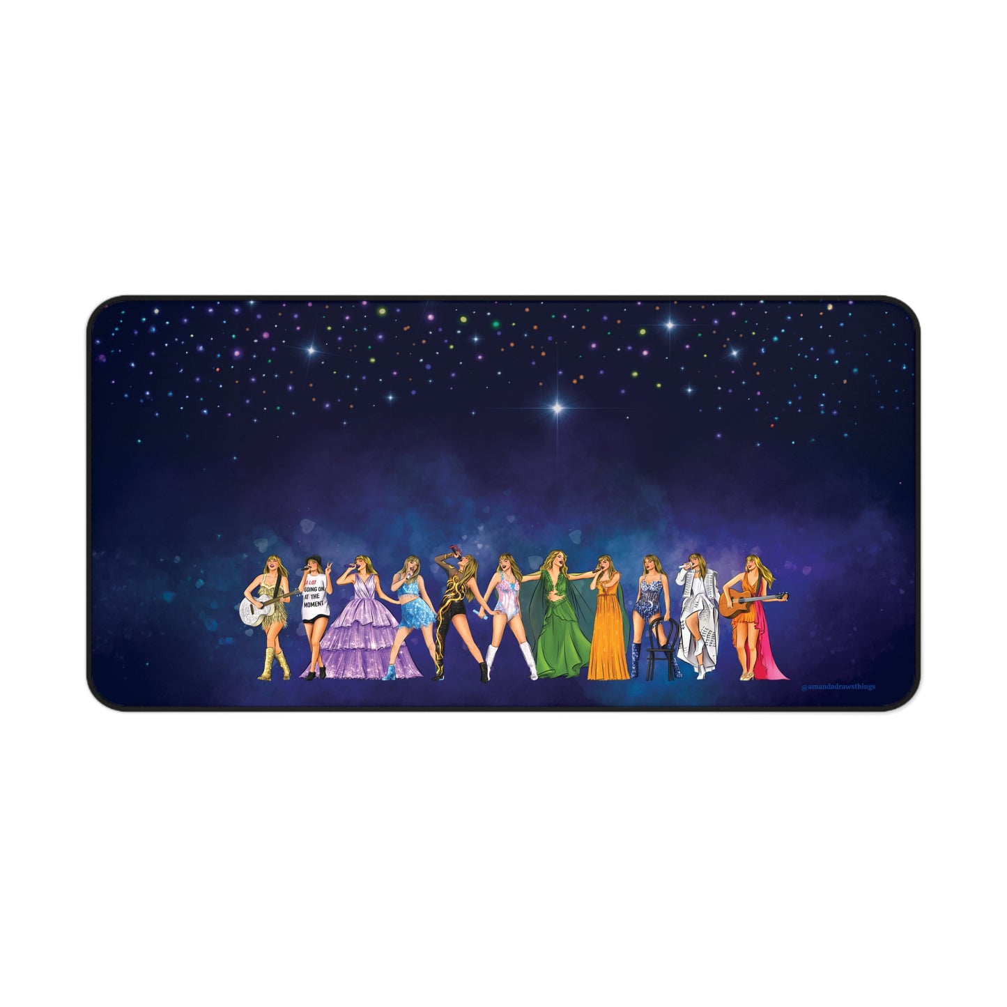 Iconic Tour Outfits Drawings Desk Mat