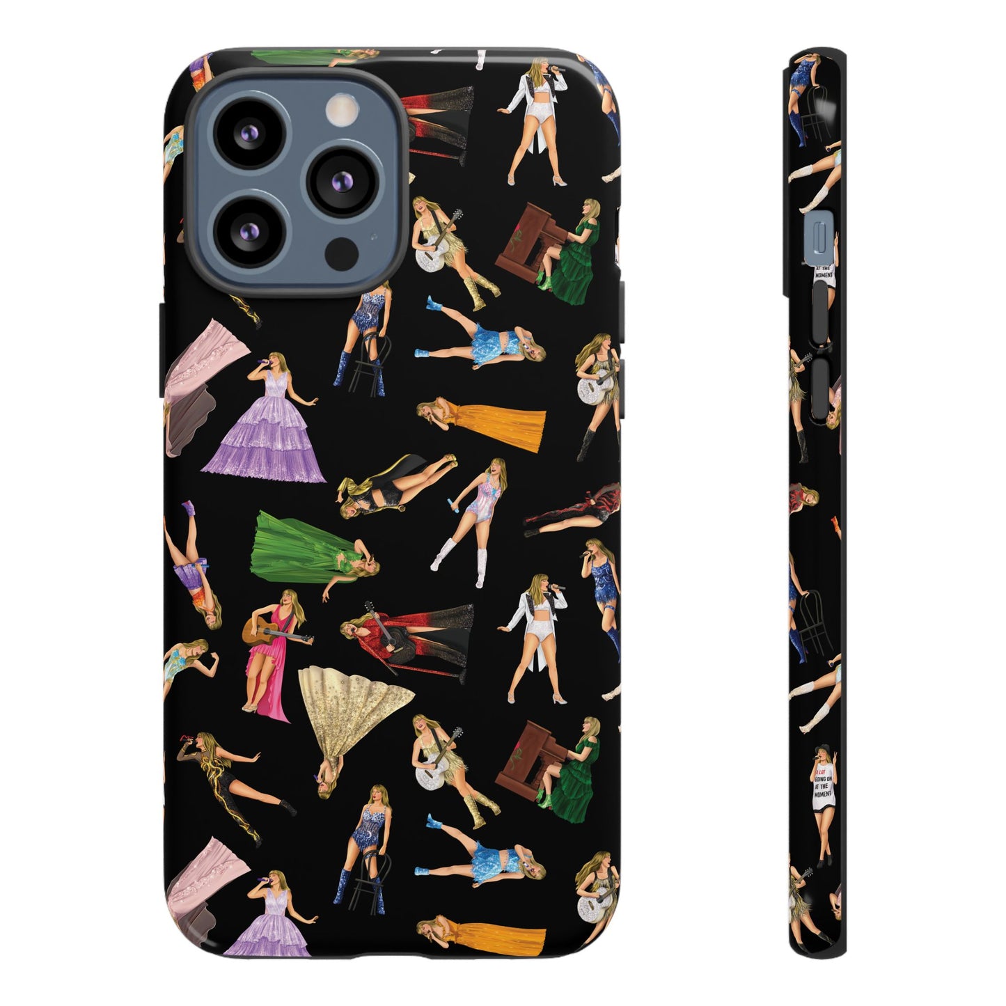 Black Eras Pattern iPhone Tough Phone Case