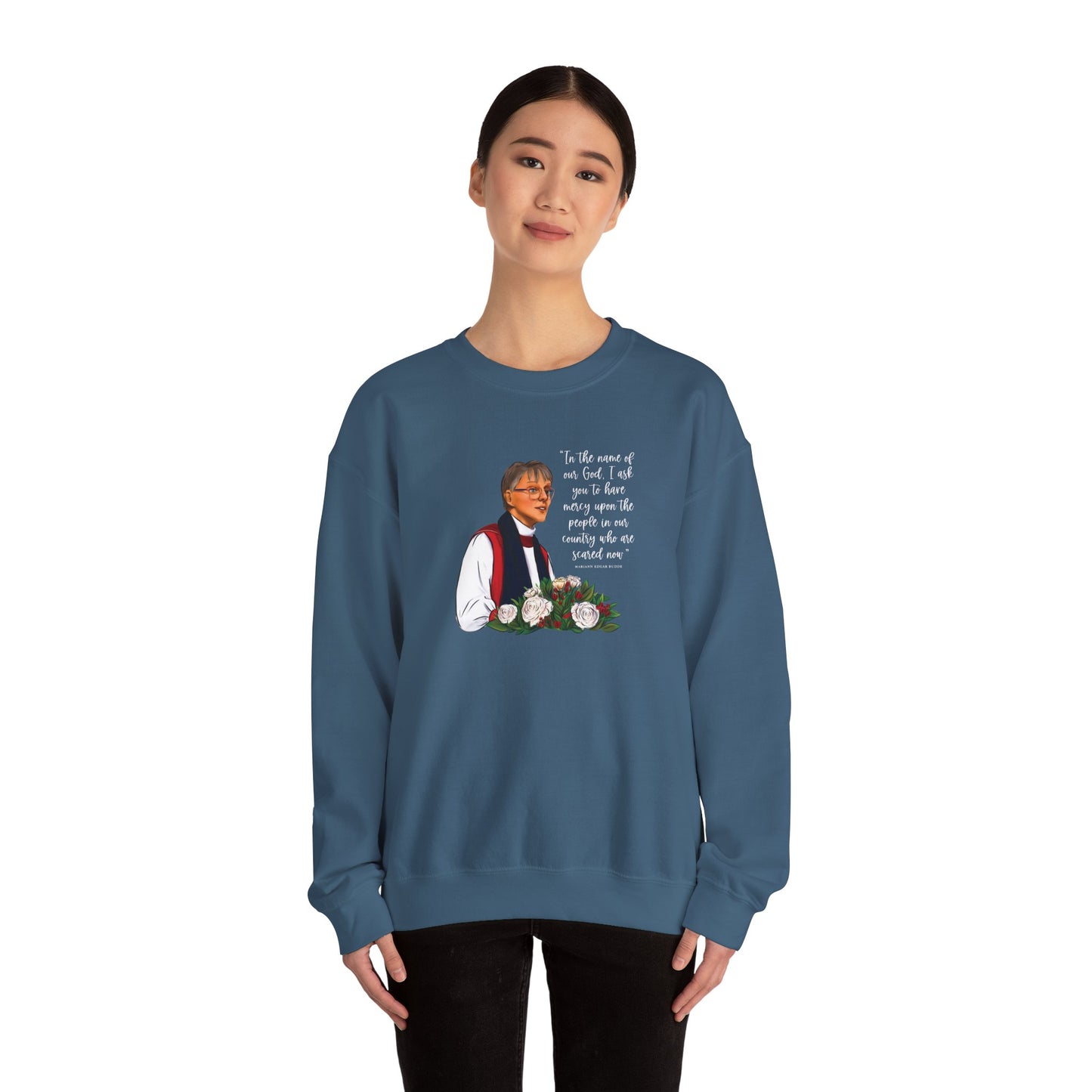 Bishop Budde Drawing UNISEX Heavy Blend™ Crewneck Sweatshirt