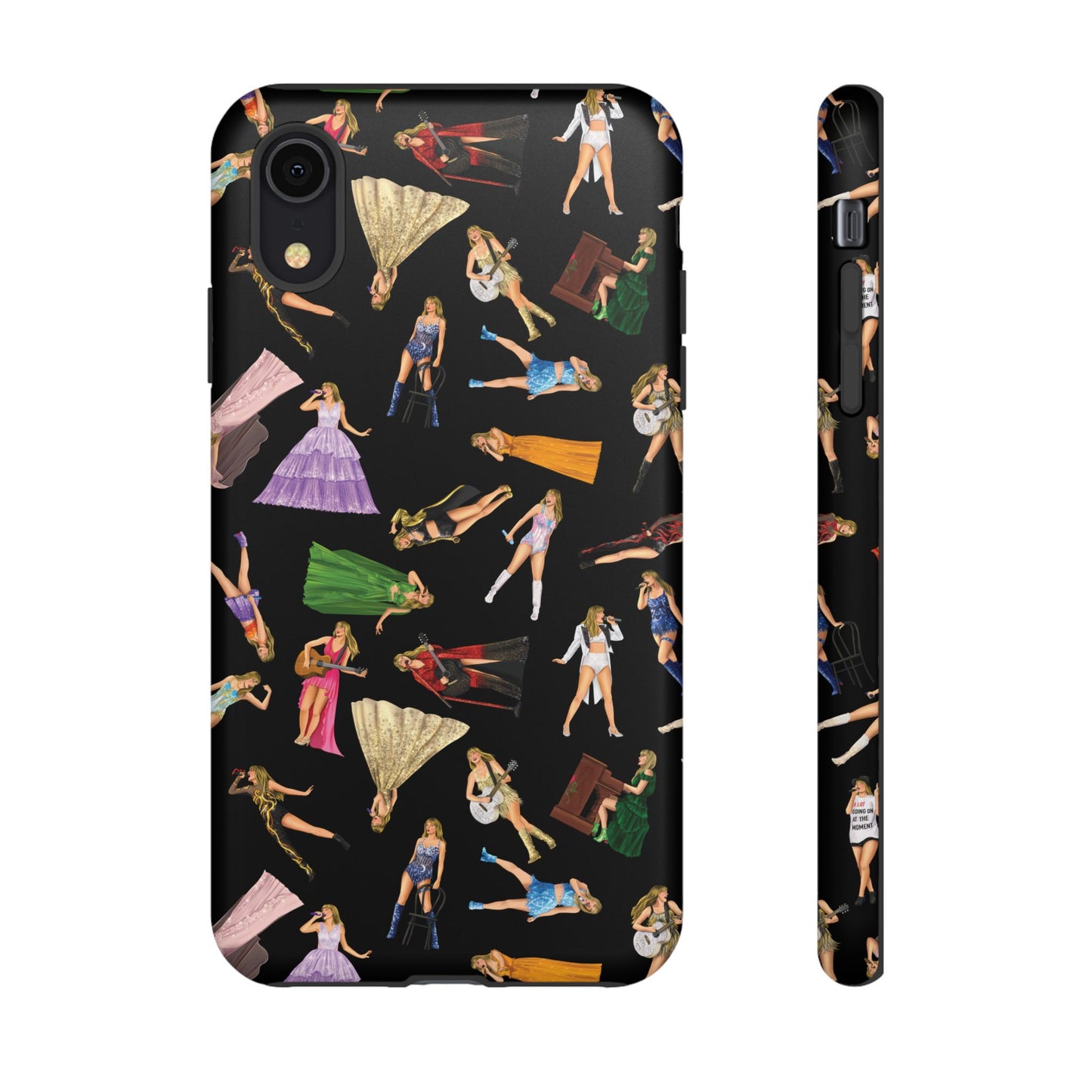 Black Eras Pattern iPhone Tough Phone Case