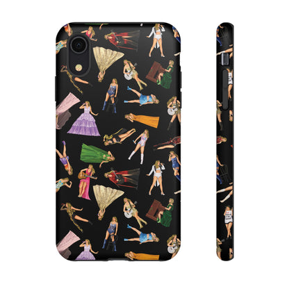 Black Eras Pattern iPhone Tough Phone Case