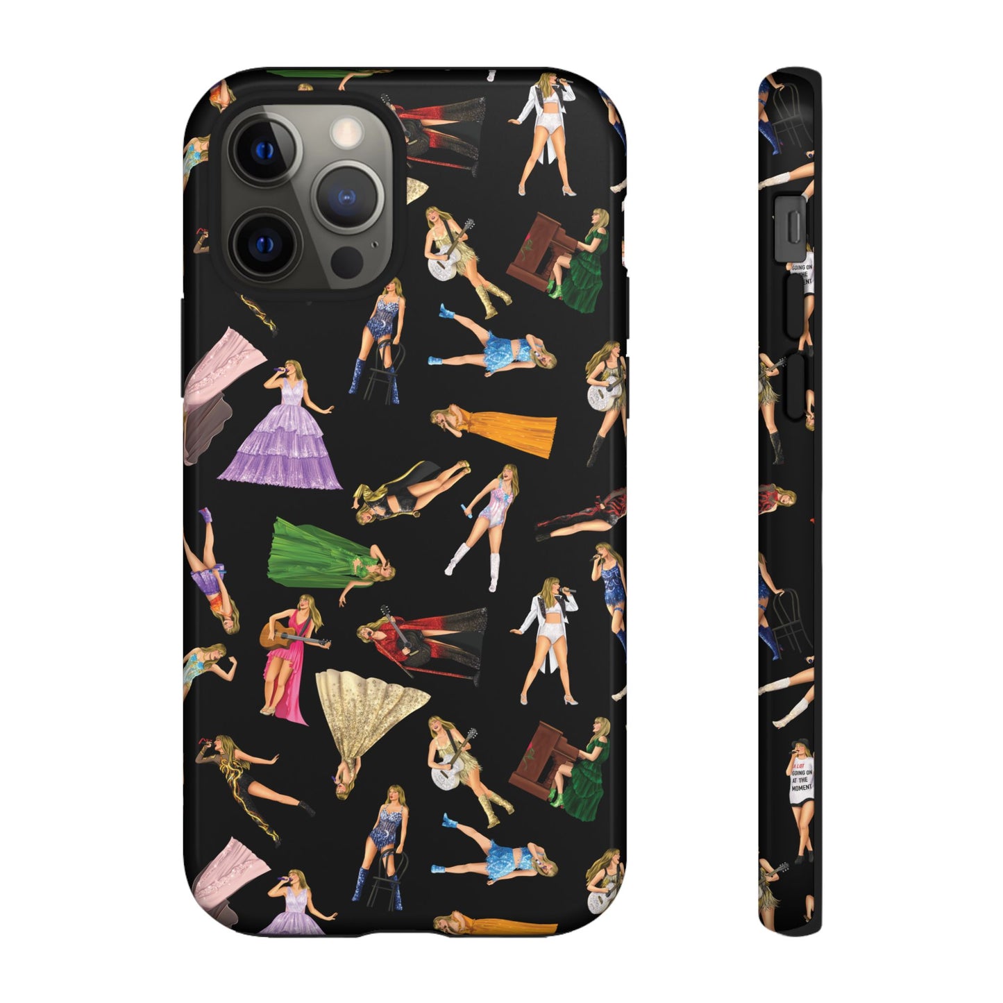Black Eras Pattern iPhone Tough Phone Case