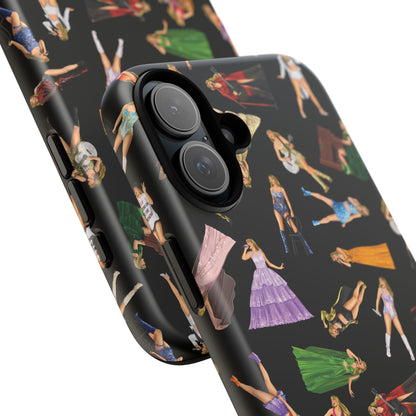 Black Eras Pattern iPhone Tough Phone Case